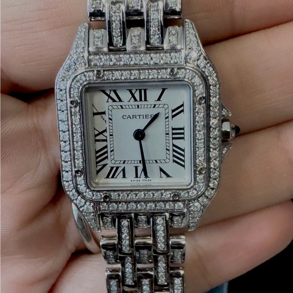 Cartier Women's Silver and White Watch